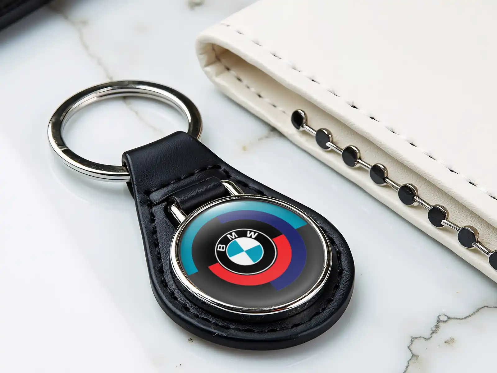 BMW Leather Key Wallet Store Cards and Keys Compact